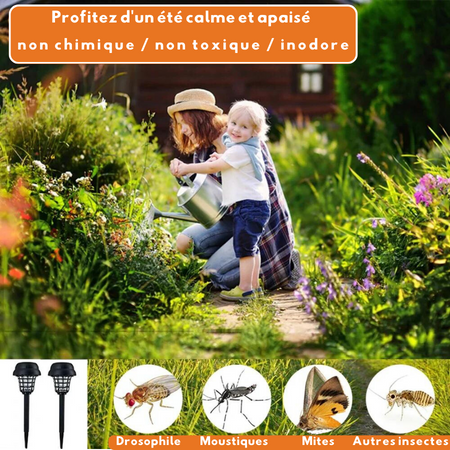 Lampe Solaire de Jardin tue Moustiques Étancheue