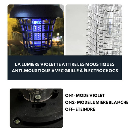 Lampe Solaire de Jardin  lumière violette Anti Moustiques électrique