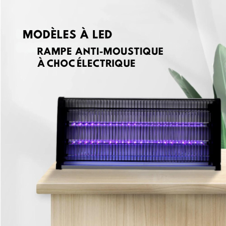 Rampe tue moustique à LED produisant des chocs électriques