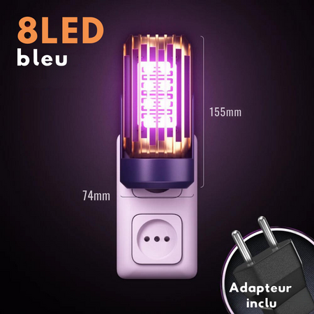 Prise 8 LED piège moustiques