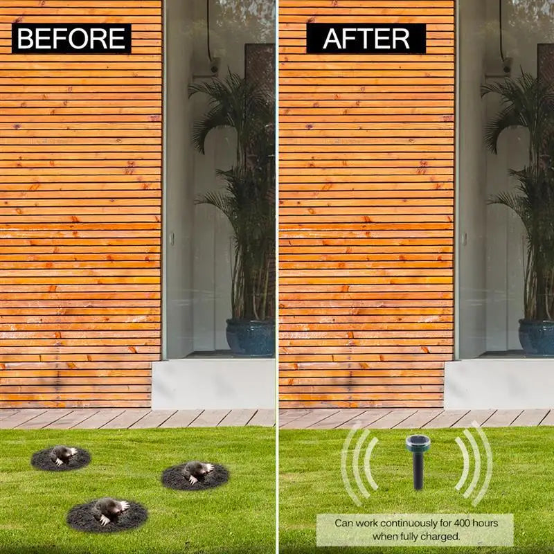Répulsif ultrason solaire nuisibles extérieur taupes