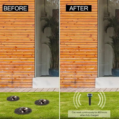 Répulsif ultrason solaire nuisibles extérieur taupes