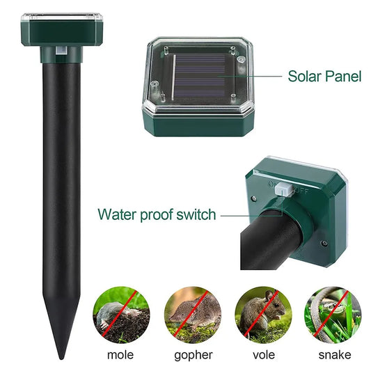 Répulsif ultrason solaire nuisibles du jardin