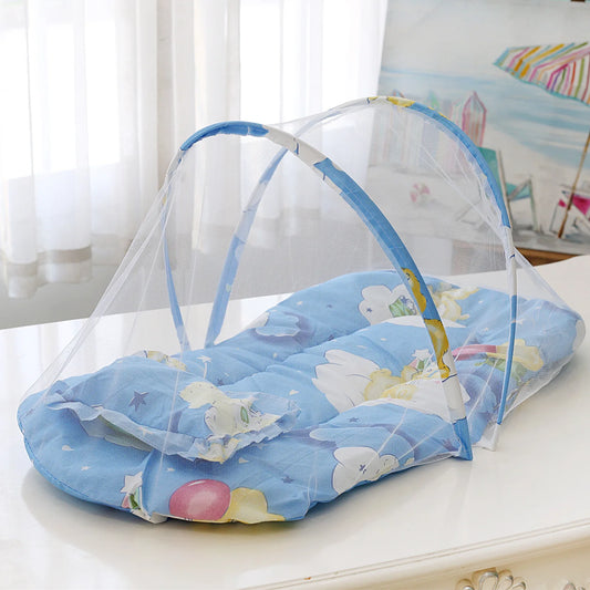 Moustiquaire Bébé Pliable avec Oreiller Coton